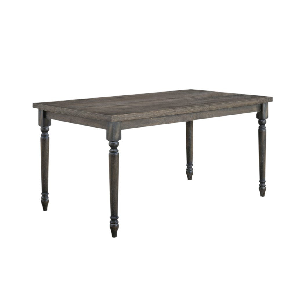 59" Gray Wood Dining Table