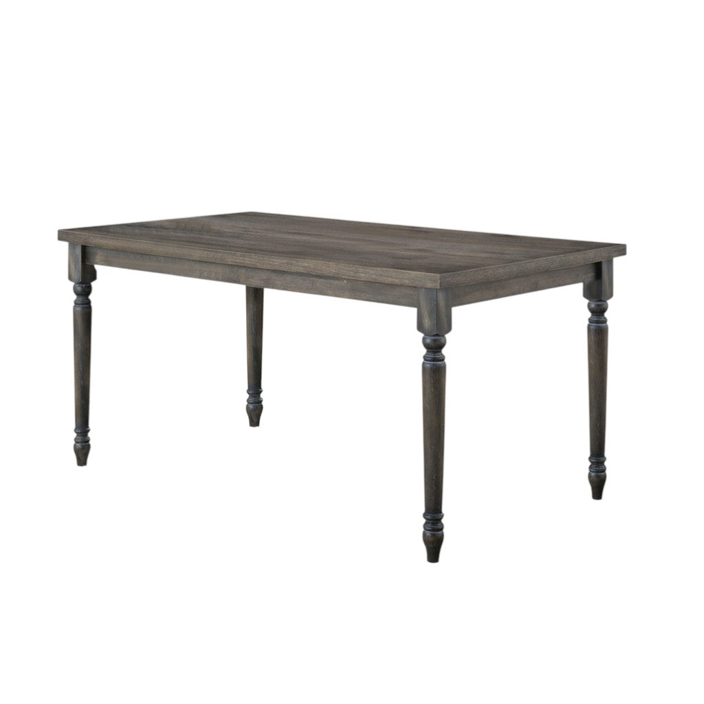 59" Gray Wood Dining Table