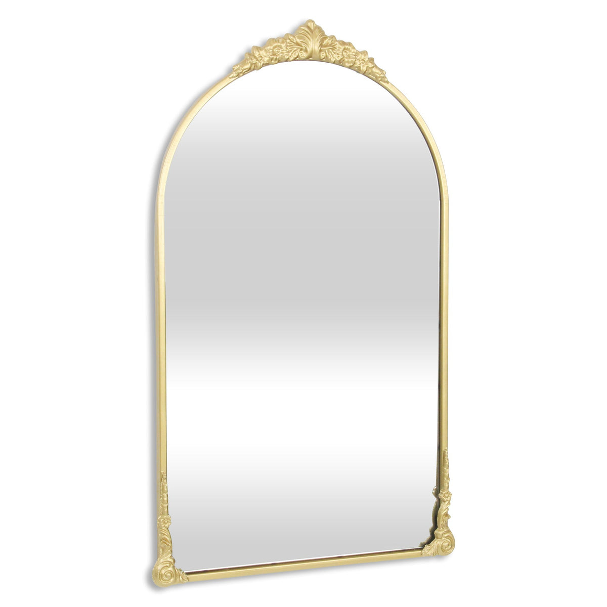 34" Gold Metal Arch Accent Mirror