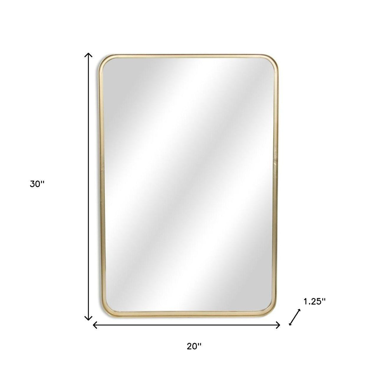 30" Gold Metal Accent Mirror