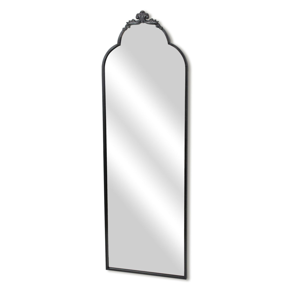 65" Black Metal Arch Full Length Hanging Mirror