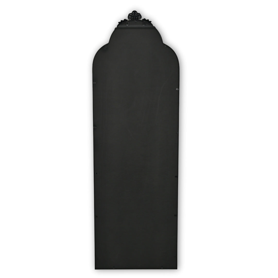 65" Black Metal Arch Full Length Hanging Mirror