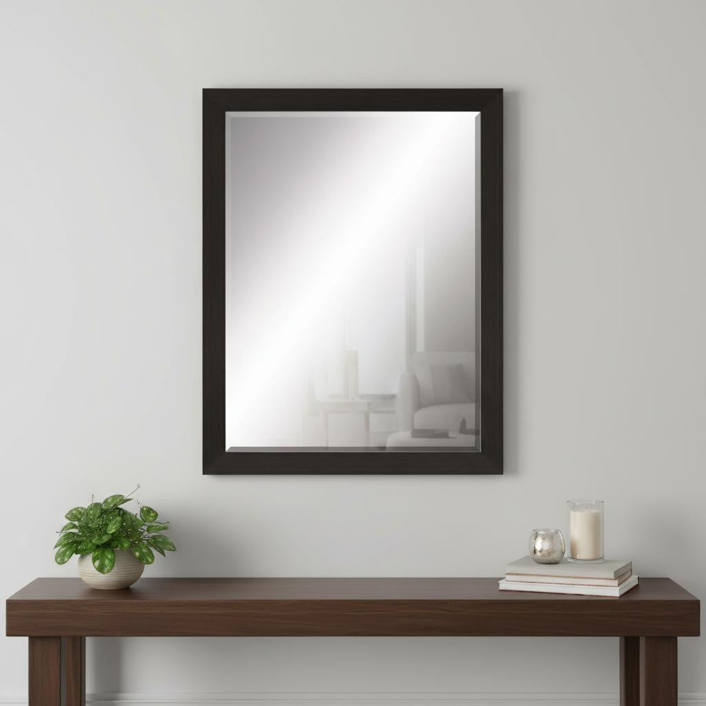 45" Dark Brown Framed Accent Mirror