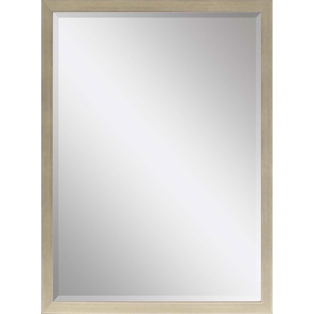 39" Silver Solid Wood Framed Accent Mirror