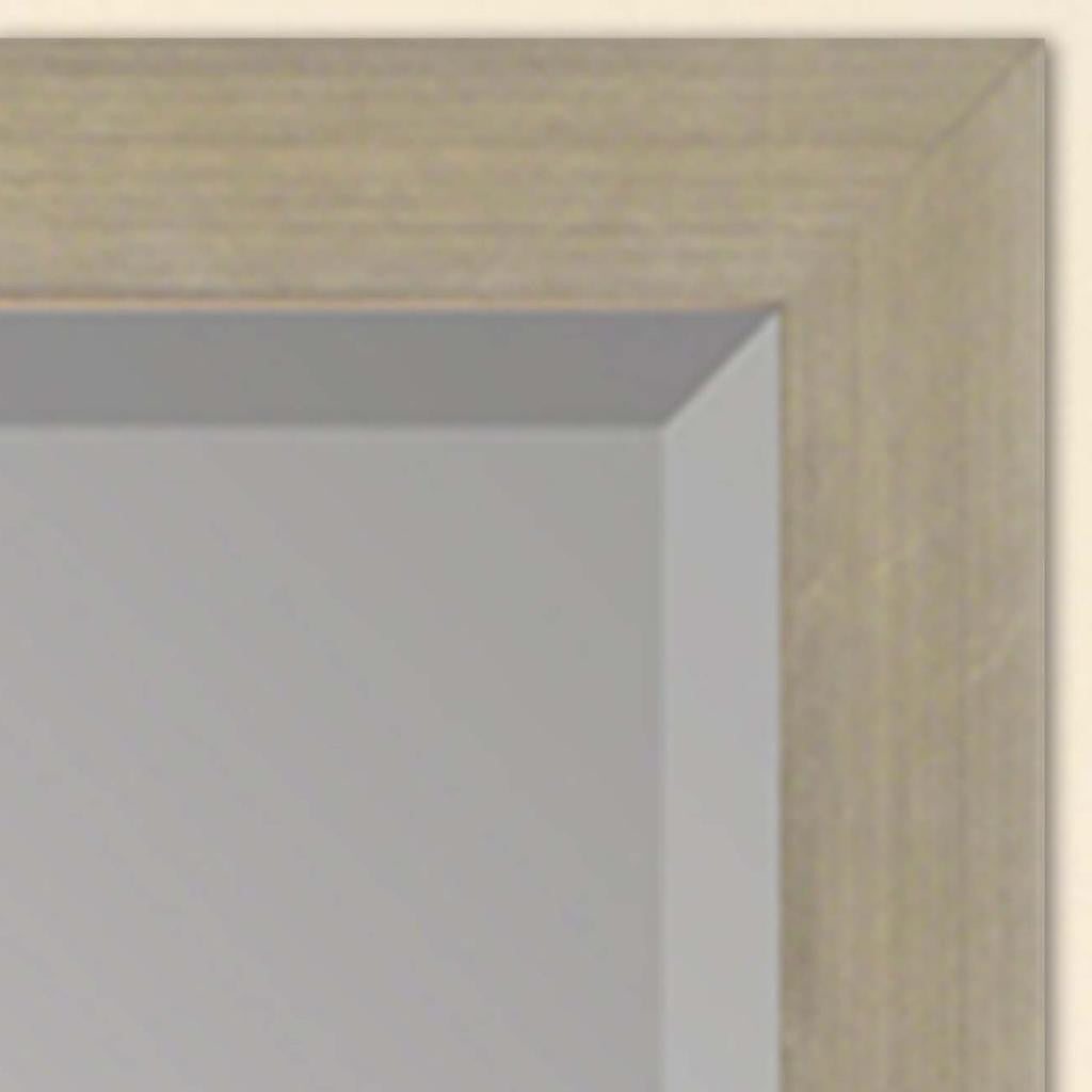 39" Silver Solid Wood Framed Accent Mirror
