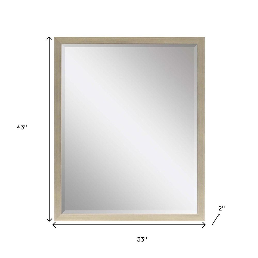 43" Silver Wood Accent Mirror