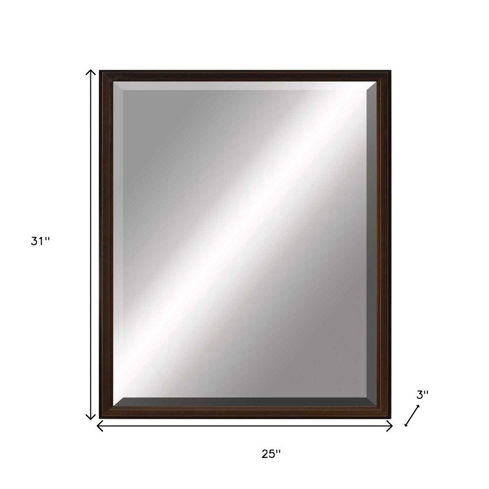 31" Bronze Wood Accent Mirror