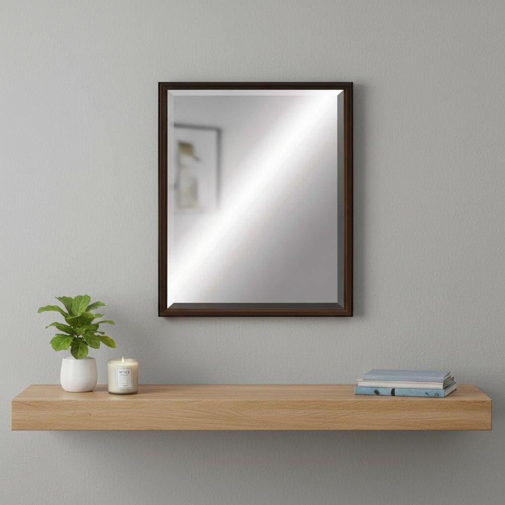 31" Bronze Wood Accent Mirror