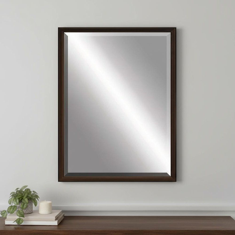 43" Bronze Wood Accent Mirror