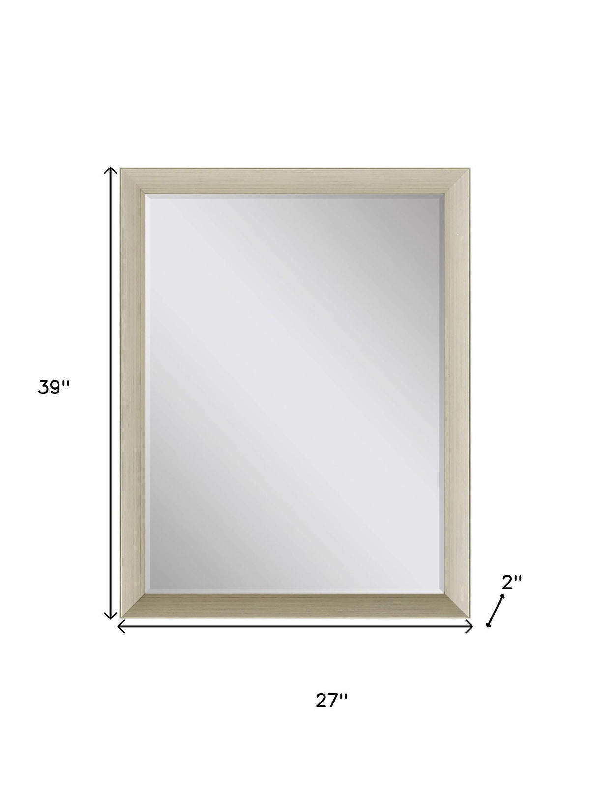 39" Silver Accent Mirror