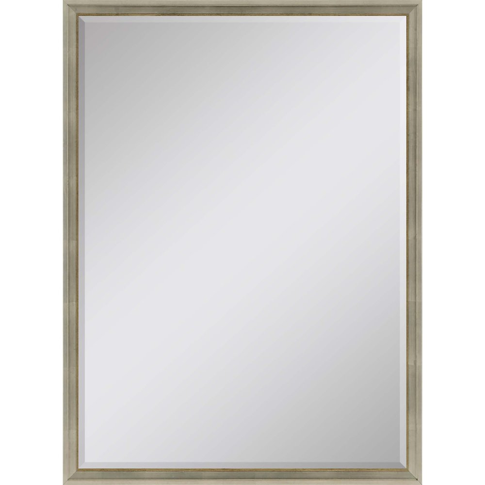 38" Silver Wood Accent Mirror
