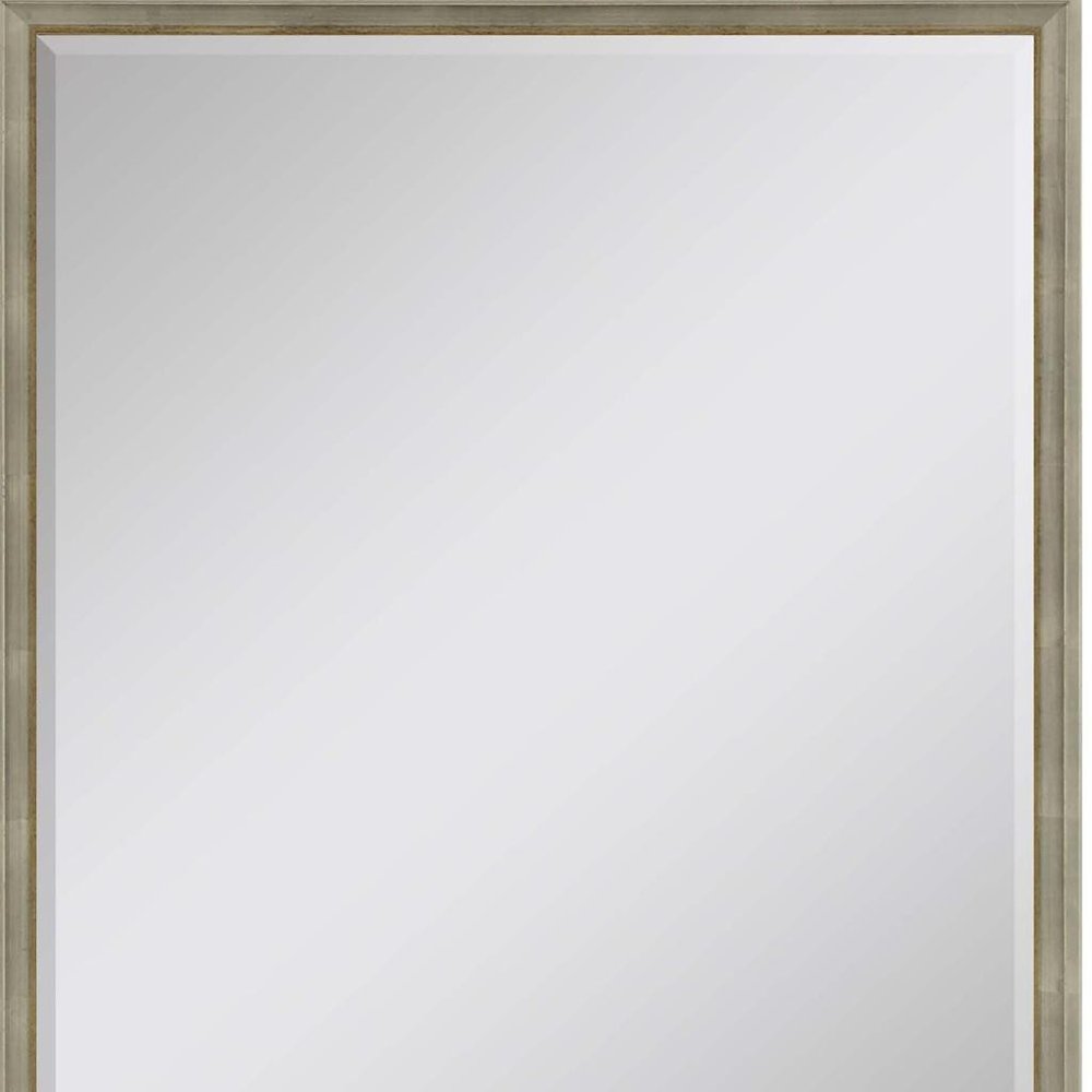 42" Silver Wood Accent Mirror