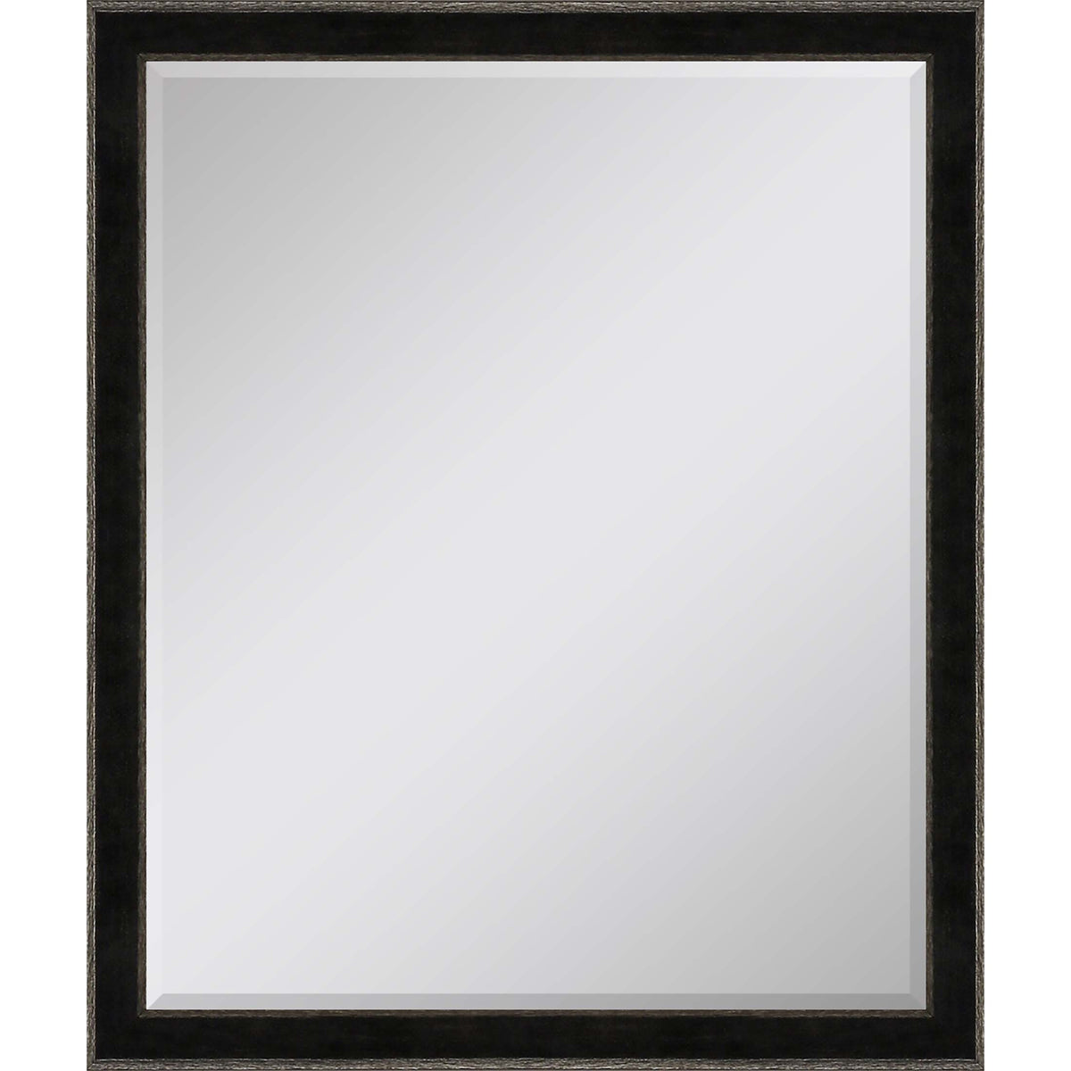 32" Dark Brown Wood Accent Mirror
