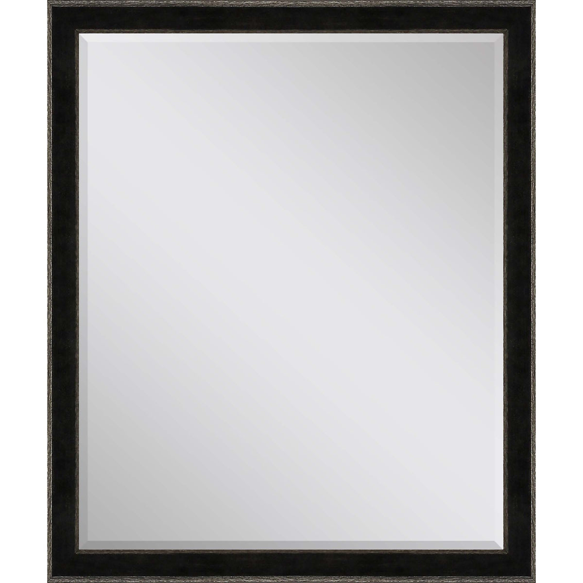32" Dark Brown Wood Accent Mirror