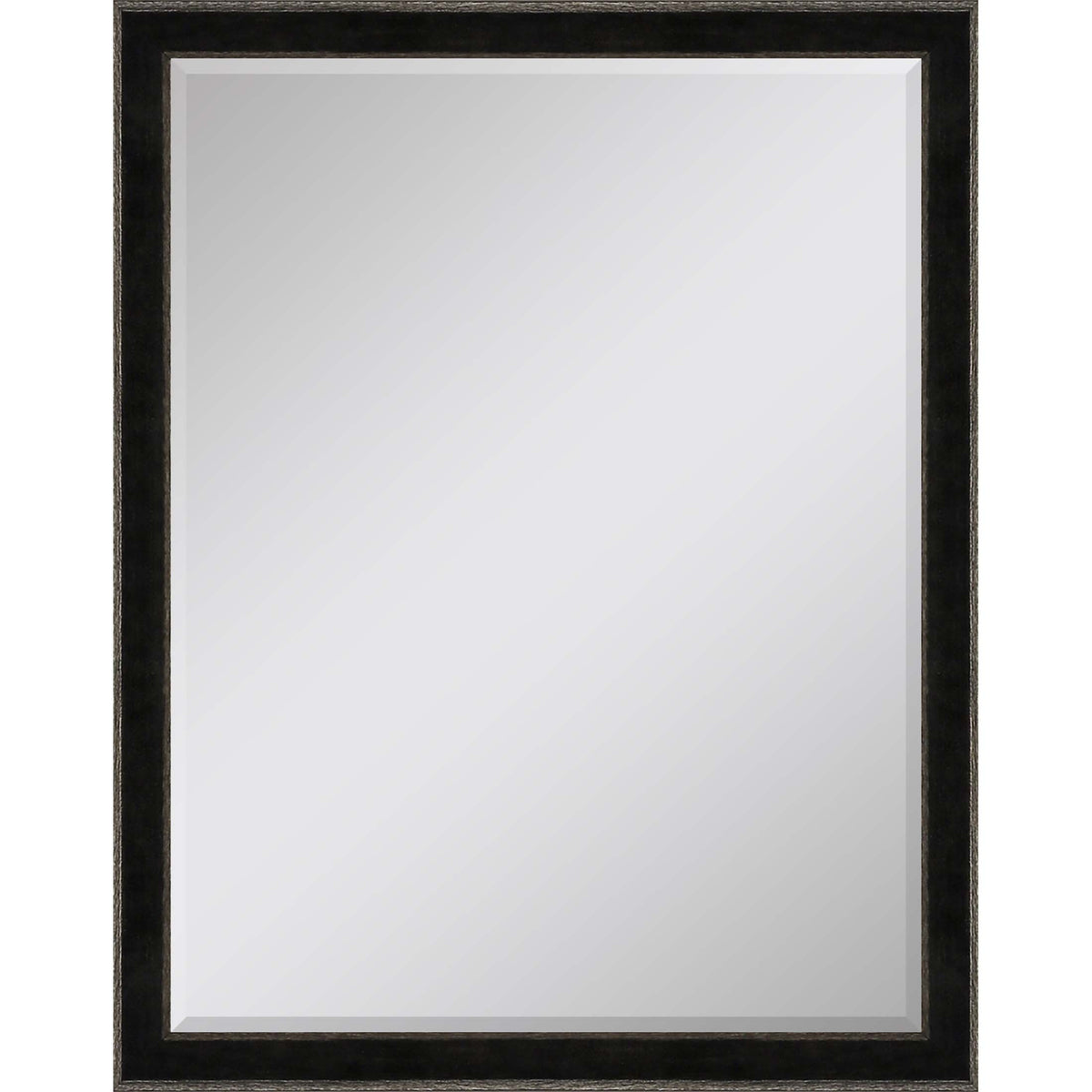 44" Dark Brown Wood Accent Mirror