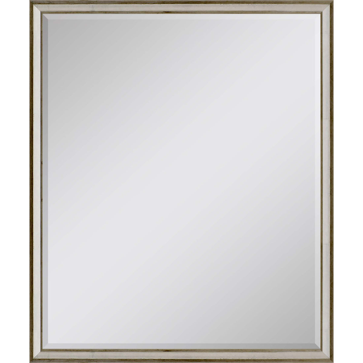 30" Silver Wood Accent Mirror