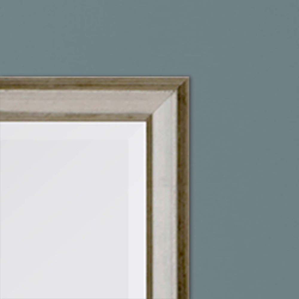 30" Silver Wood Accent Mirror