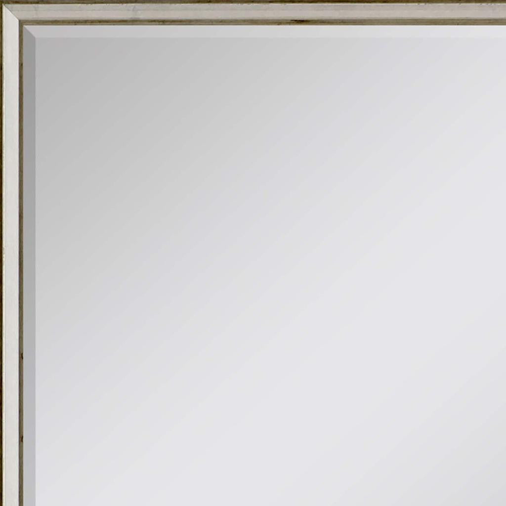 30" Silver Wood Accent Mirror
