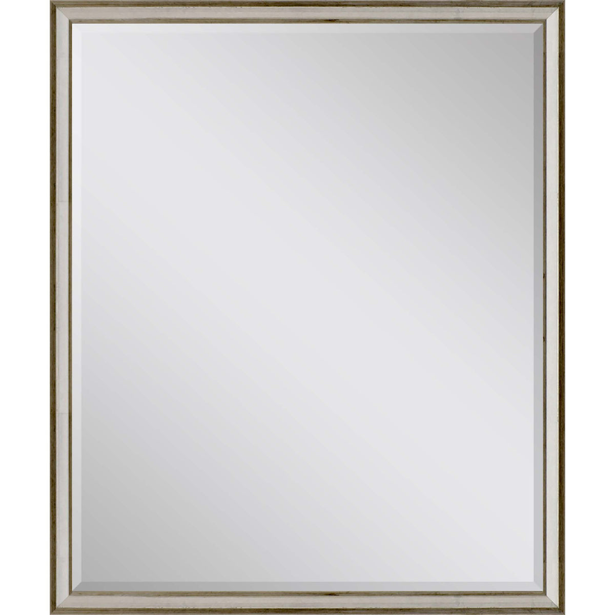 30" Silver Wood Accent Mirror