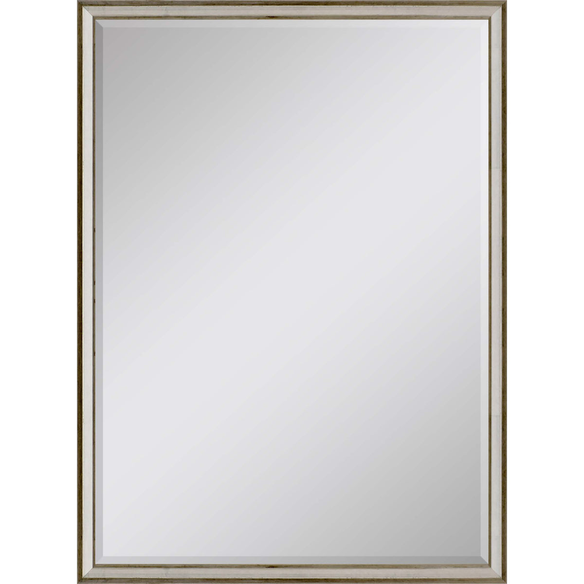 38" Silver Wood Accent Mirror