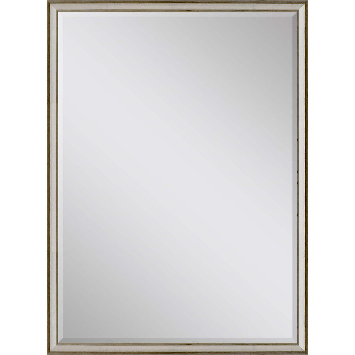 38" Silver Wood Accent Mirror