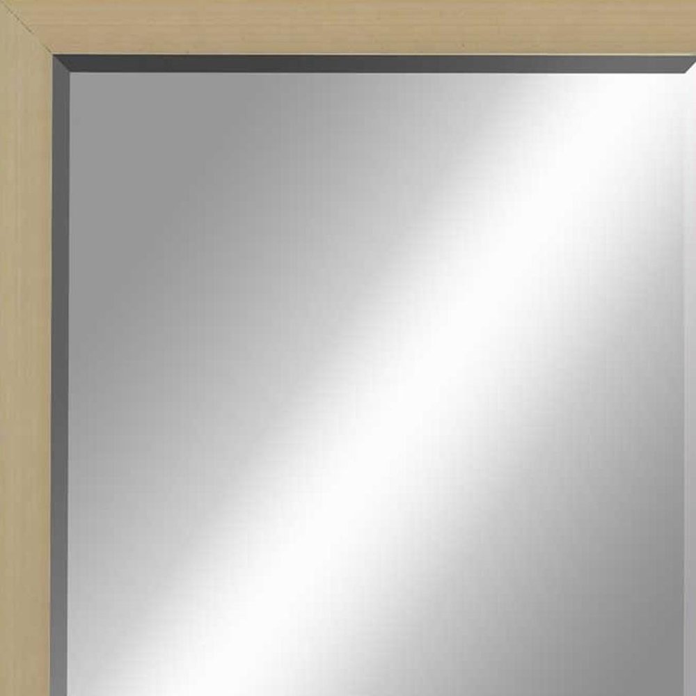 39" Silver Solid Wood Framed Accent Mirror