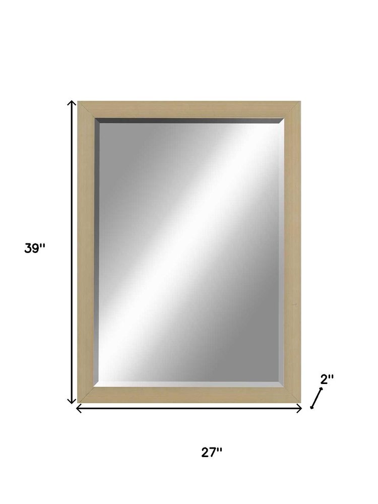 39" Silver Solid Wood Framed Accent Mirror