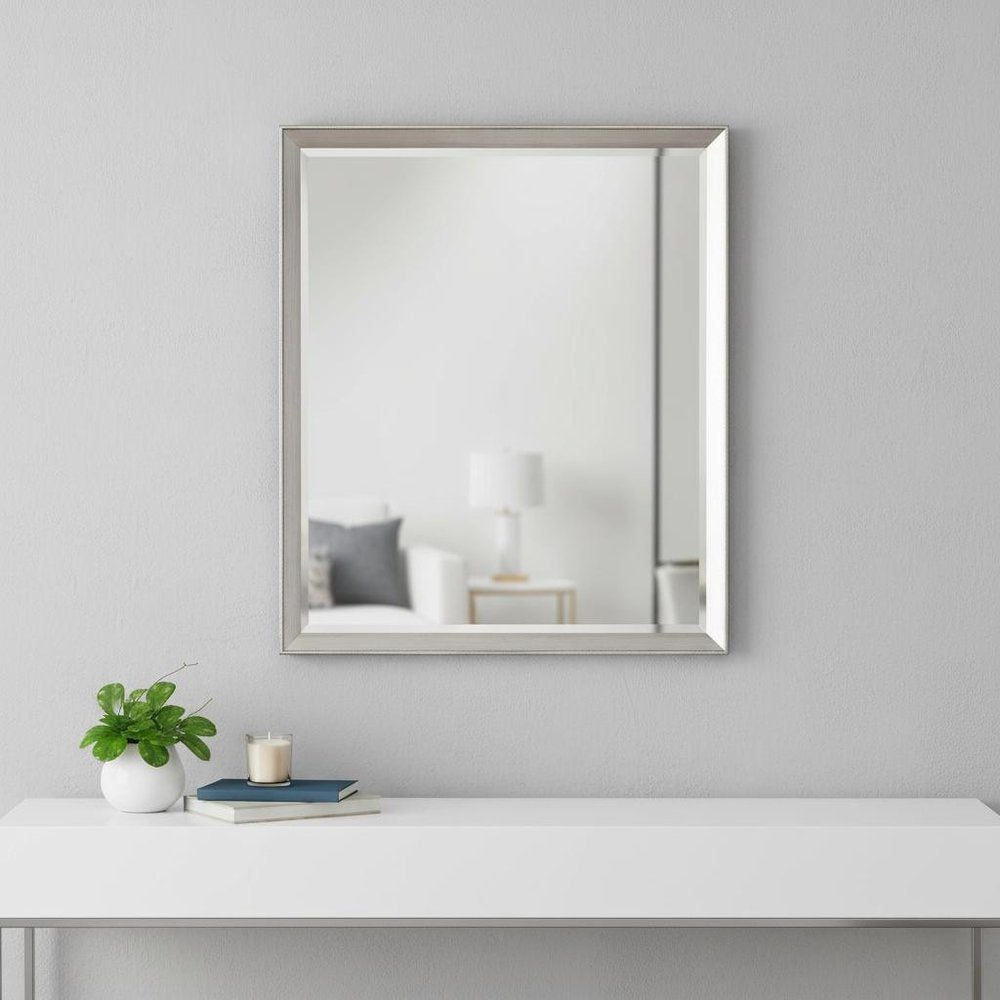 32" Silver Framed Accent Mirror
