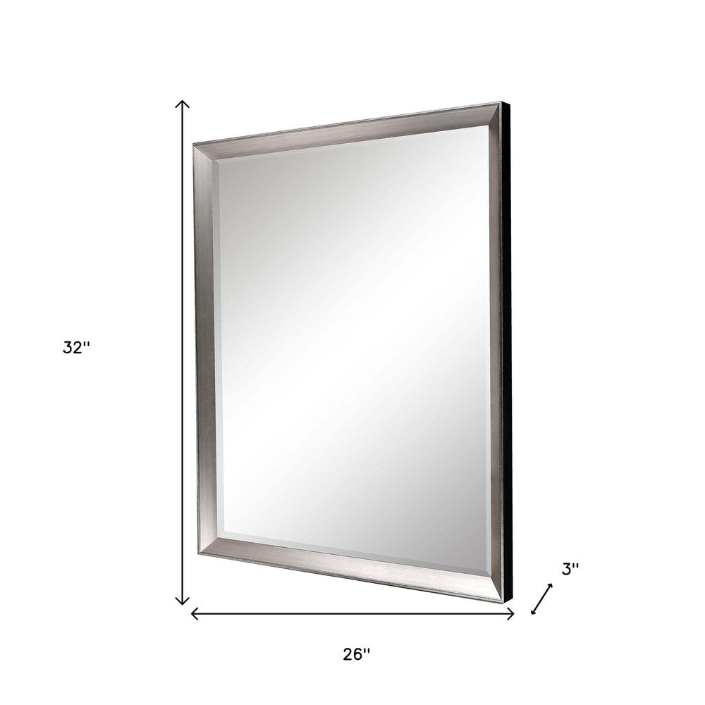 32" Silver Framed Accent Mirror