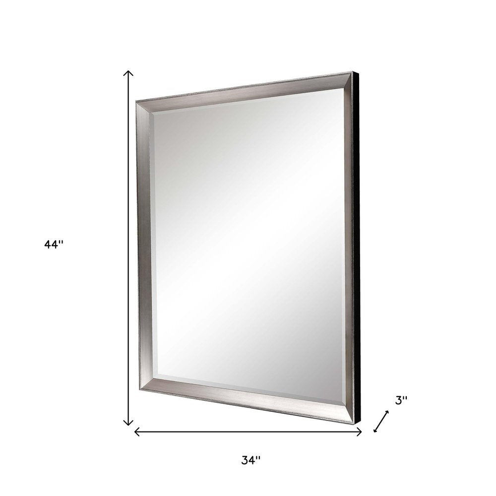 44" Silver Framed Accent Mirror