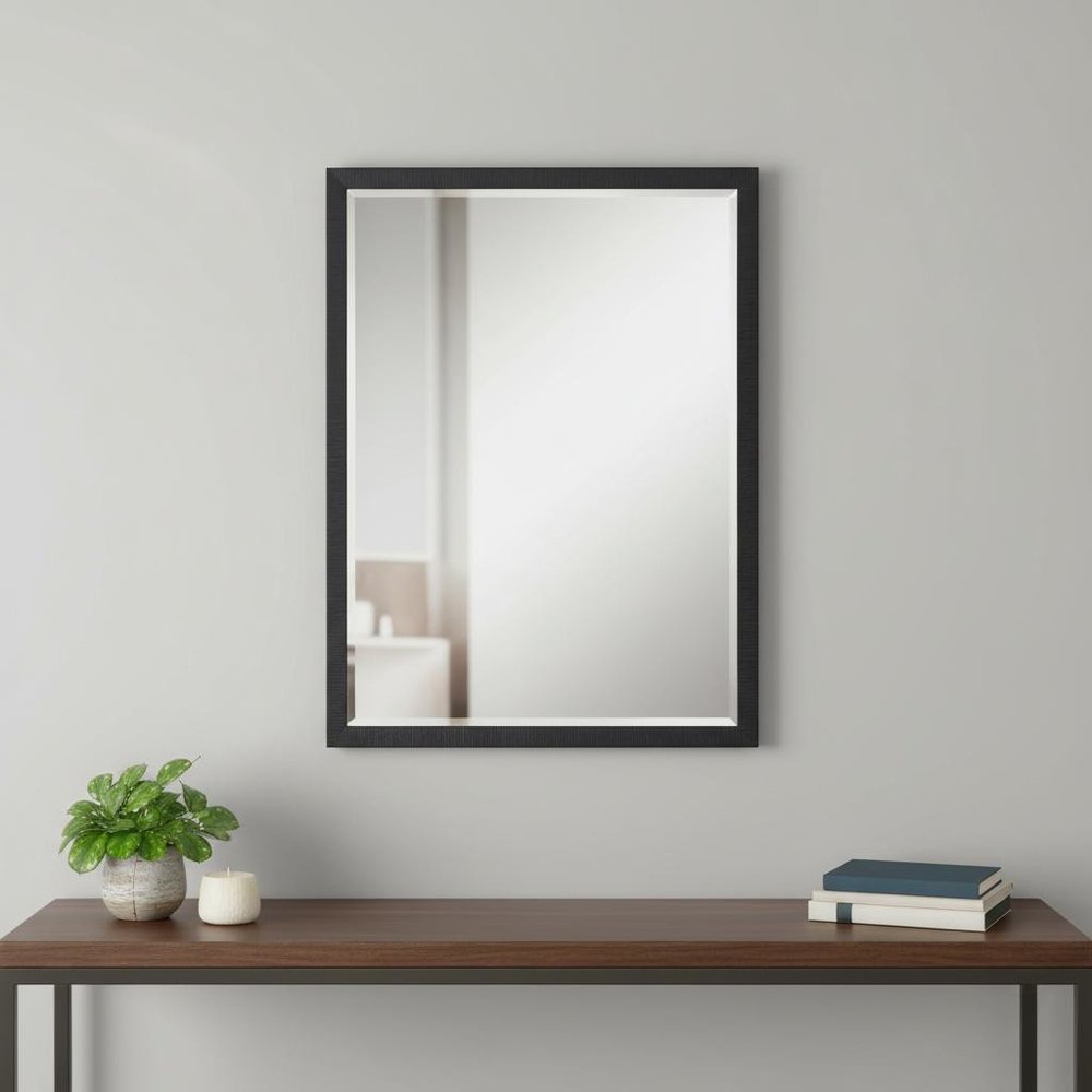 39" Black Framed Accent Mirror