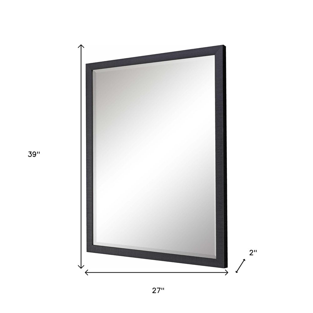 39" Black Framed Accent Mirror