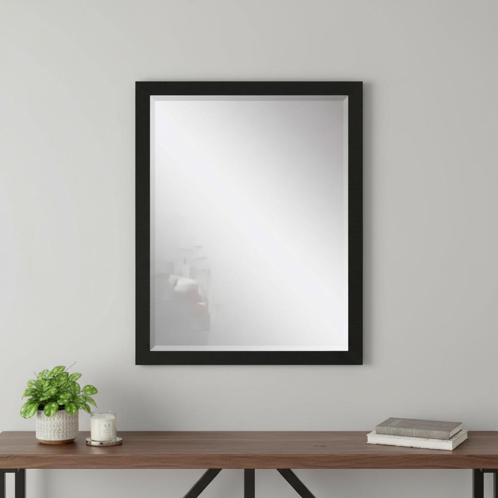 43" Black Framed Accent Mirror