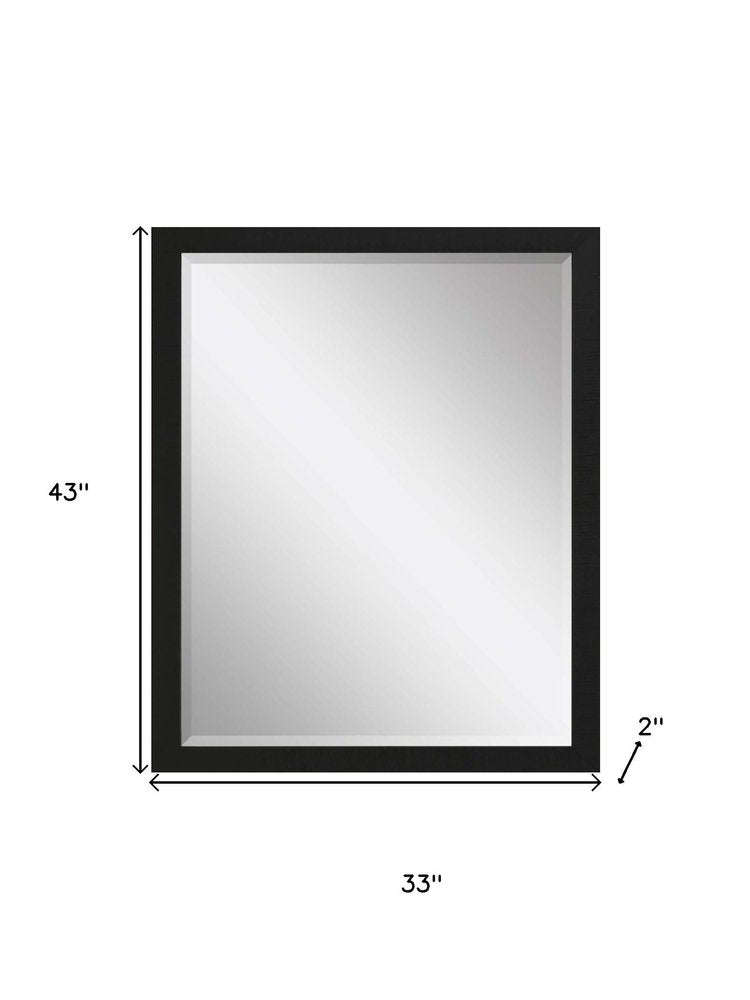 43" Black Framed Accent Mirror