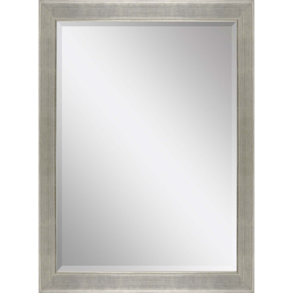 41" Silver Solid Wood Framed Accent Mirror