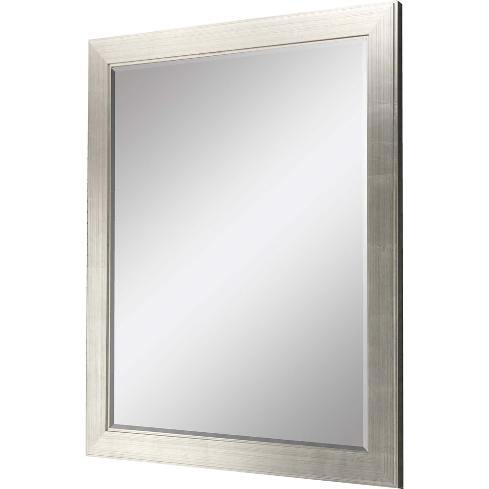 41" Silver Solid Wood Framed Accent Mirror