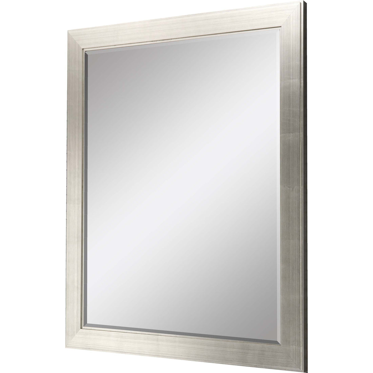 45" Silver Solid Wood Framed Accent Mirror