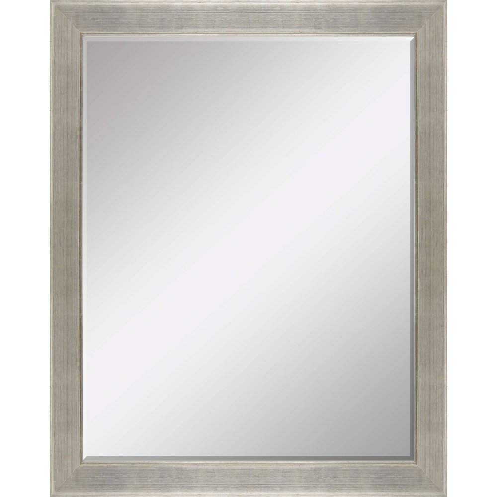 53" Silver Solid Wood Framed Accent Mirror