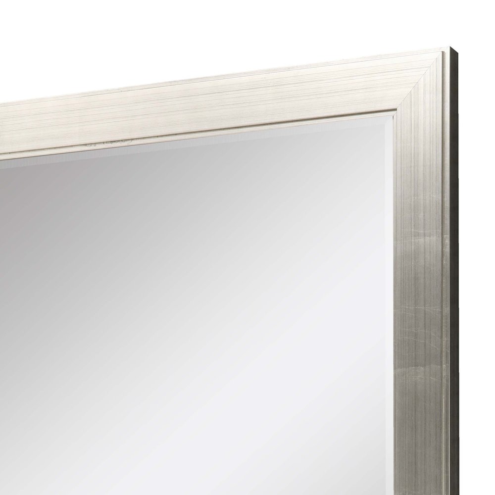 53" Silver Solid Wood Framed Accent Mirror