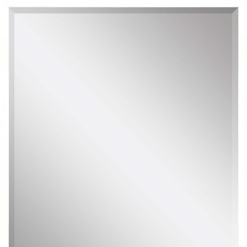 30" White Solid Wood Framed Accent Mirror