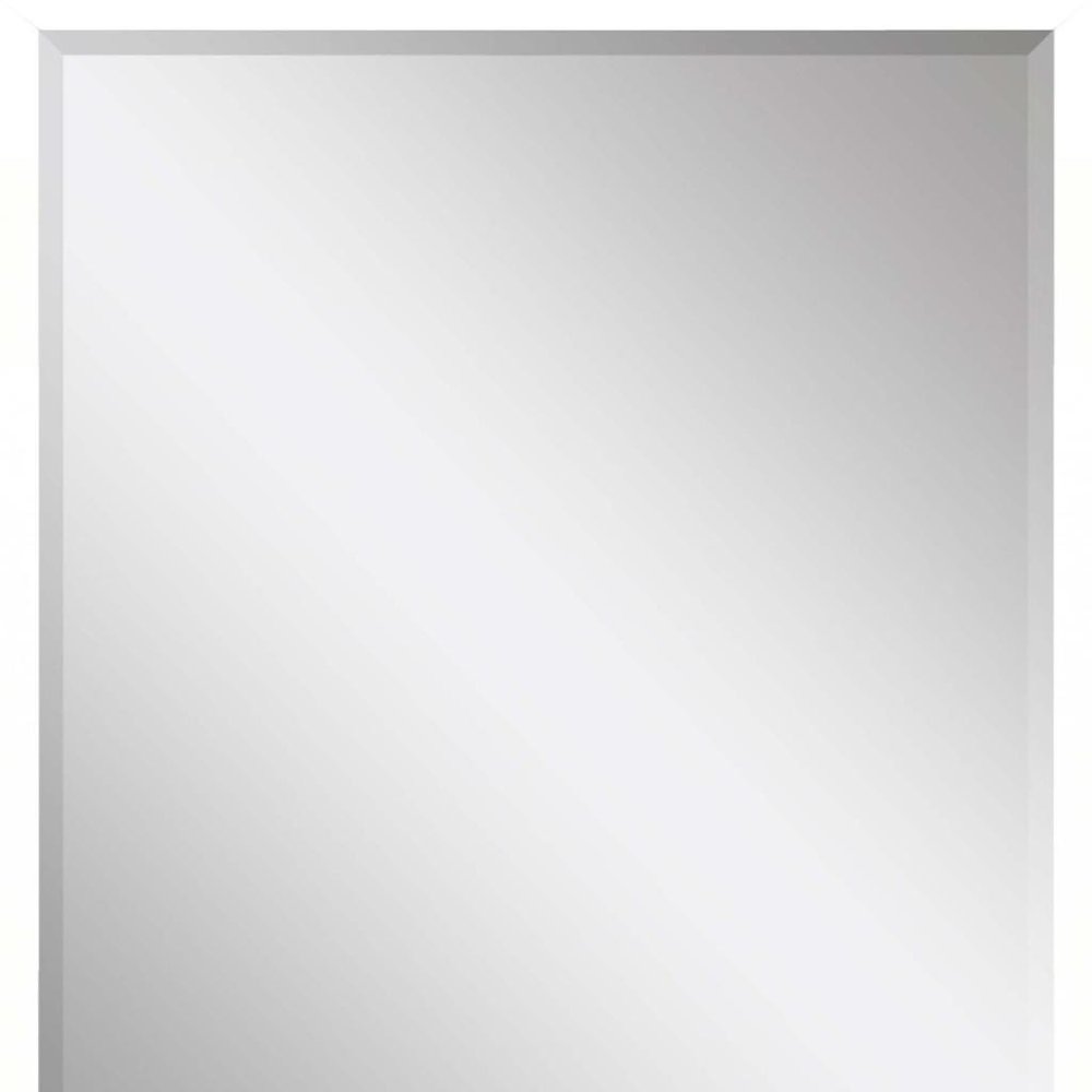 42" White Solid Wood Framed Accent Mirror