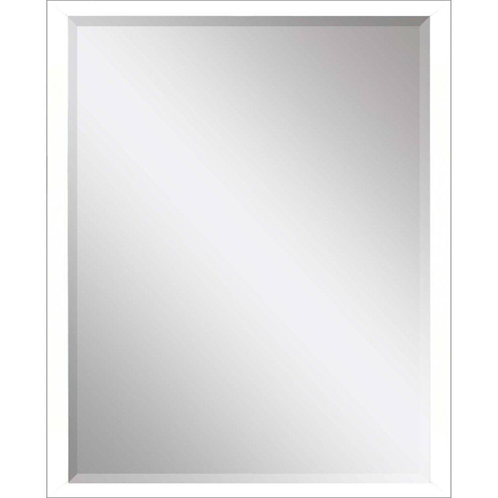 50" White Solid Wood Framed Accent Mirror