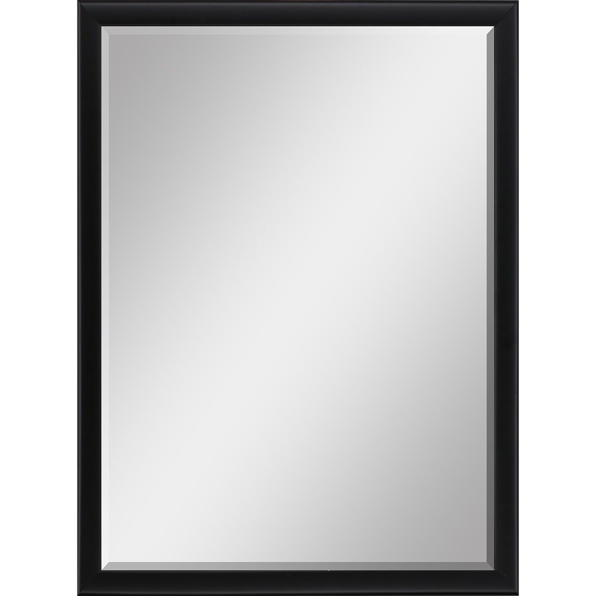 38" Black Solid Wood Framed Accent Mirror