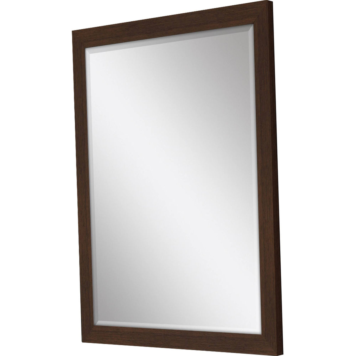 31" Dark Brown Framed Accent Mirror