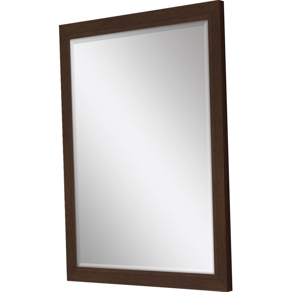 39" Dark Brown Framed Accent Mirror