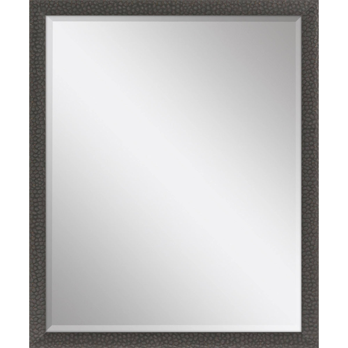 31" Dark Brown Solid Wood Framed Accent Mirror