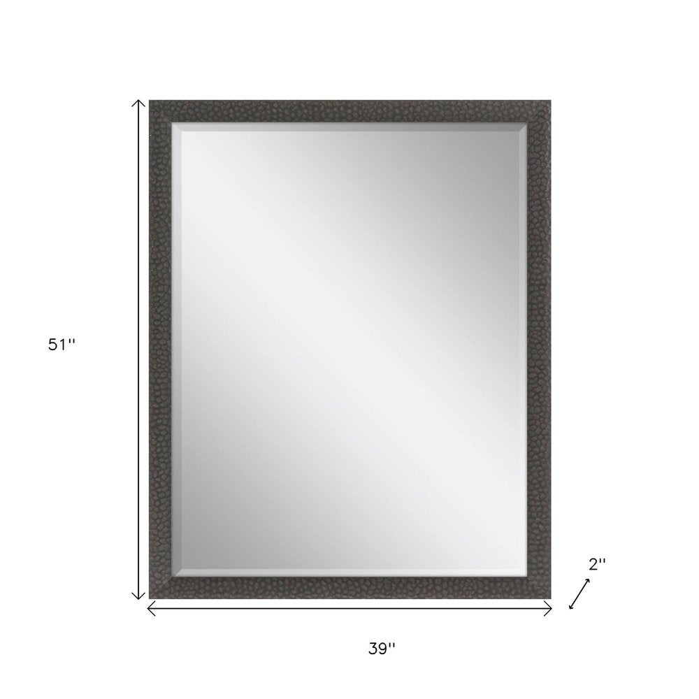 51" Dark Brown Solid Wood Framed Accent Mirror