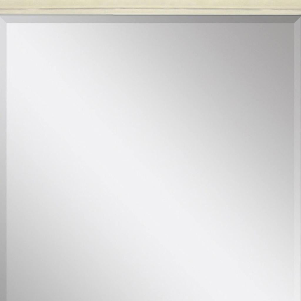 32" White Solid Wood Framed Accent Mirror