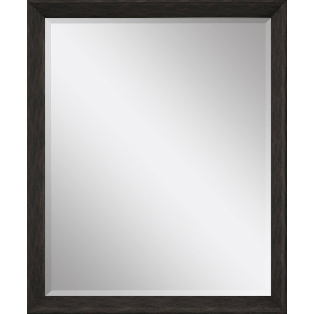 32" Dark Brown Framed Accent Mirror
