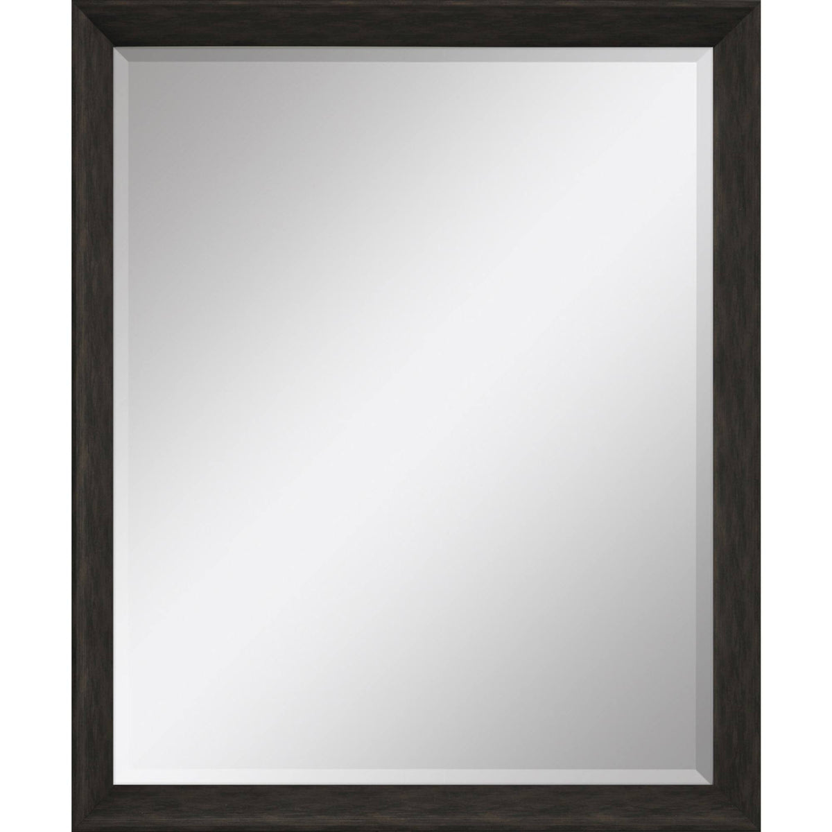 32" Dark Brown Framed Accent Mirror